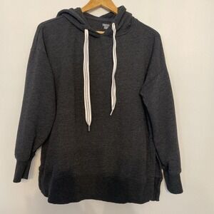 Aerie Black oversized sweatshirt hoodie women's size Medium Cozy